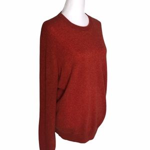 TAHARI 100% cashmere red orange sweater women size M